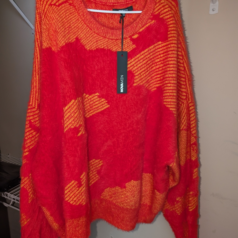 Kenneth Cole Women's Red and Orange Sweater